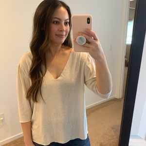 Zara Cream Sweater Blouse